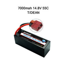 HRB Lipo 7.4V 11.1V 14.8V 2S 3S 4S 2P Battery 7.4V 7000mah 55C T DEAN XT60 MAX 110C Hard Case for RC 1/10 Scale Trx Stampede Car