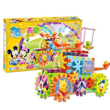 81Pcs Electric Gears 3D Building Blocks Kits DIY Free Assembly Educational Baby Plastic Gear Toys For Children's Birthday Gifts