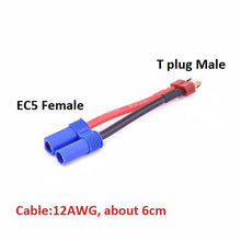 EC3 EC5 To T Deans Plug XT60 Connector Adapter Deans plug 12AWG 14AWG cable wire for RC Lipo ESC Motor Drone