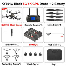 KY601G KY601S Professional Drone with Camera 4K HD 5G WiFi GPS FPV Remote Control Distance 2KM RC Quadcopter Helicopter Kid Toys
