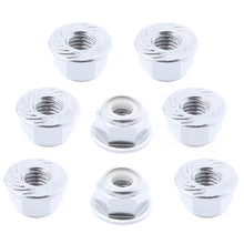 8PCS Aluminum Flange M4 Lock Nuts Nylon Self-Tightening Hex Wheel Adapter RC Car Parts Hardware