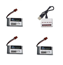 3.7V 400mah Battery and 6-Port Charger For SYMA X15 X5A-1 X15C X15W H31 X4 H107 KY101 E33C E33 U816A V252 H6C RC Spare Parts