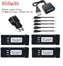 Upgraded 850mAH 3.7V Lipo Battery and 5pcs Charger for E58 JY019 S168 For RC Quadcopter Spare Parts 3.7v RC Drone Battery 721855