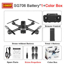 SG706 drone 4K WiFi 1080p dual camera quadcopter optical flow stability height RC helicopter RC toy drone with camera VS XS812