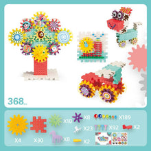 168-368pcs Gears Building Blocks Toys Sets Baby DIY Mushroom Nails Toys Kits 3D Model Assemble Blocks Toys For Children Gifts