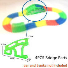 Racing Bend Rail Track Led Electronic Flash Light Car DIY Toy Kids Gift Railway Magical Glowing Flexible Track Car Toys Children