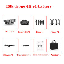E68 drone HD wide angle 4K WIFI 1080P FPV drone video live recording Quadcopter height to maintain drone cameraVS e58 drone