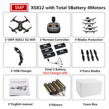 VISUO XS812 GPS Drone with 4K Camera 5G FPV RC Helicopter Altitude Hold Quadcopter Follow Me Quadrocopter VS SJRC Z5 F11 Dron