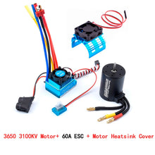3650 3100KV Brushless Motor & 45A 60A 80A 120A Brushless ESC with Program Car Combo for 1:10 RC Car RC Boat Part