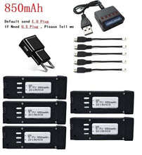 Upgraded 850mAH 3.7V Lipo Battery and 5pcs Charger for E58 JY019 S168 For RC Quadcopter Spare Parts 3.7v RC Drone Battery 721855