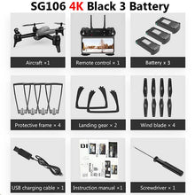 SG106 Drone with Dual Camera 1080P 720P 4K WiFi FPV Real Time Aerial Video Wide Angle Optical Flow RC Quadcopter Helicopter Toys