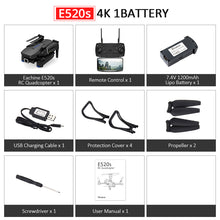 Eachine E520/ E520S One Battery GPS WIFI FPV Quadcopter With 4K/1080P HD Wide Angle Camera Foldable Altitude Hold RC Drone