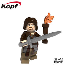 PG8160 Building Blocks Assemble Kits Sam Figures Lord Rings TV Drama Series Aragon Action Frodo Bricks For kids education Toys