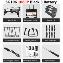 SG106 WiFi FPV RC Drone with Dual Camera 720P 1080P 4K Aerial Video Wide Angle Optical Flow RC Quadcopter Helicopter Kid Toy E58