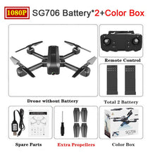 SG706 drone 4K WiFi 1080p dual camera quadcopter optical flow stability height RC helicopter RC toy drone with camera VS XS812
