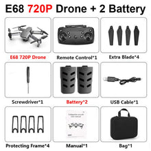 E68 drone HD wide angle 4K WIFI 1080P FPV drone video live recording Quadcopter height to maintain drone cameraVS e58 drone