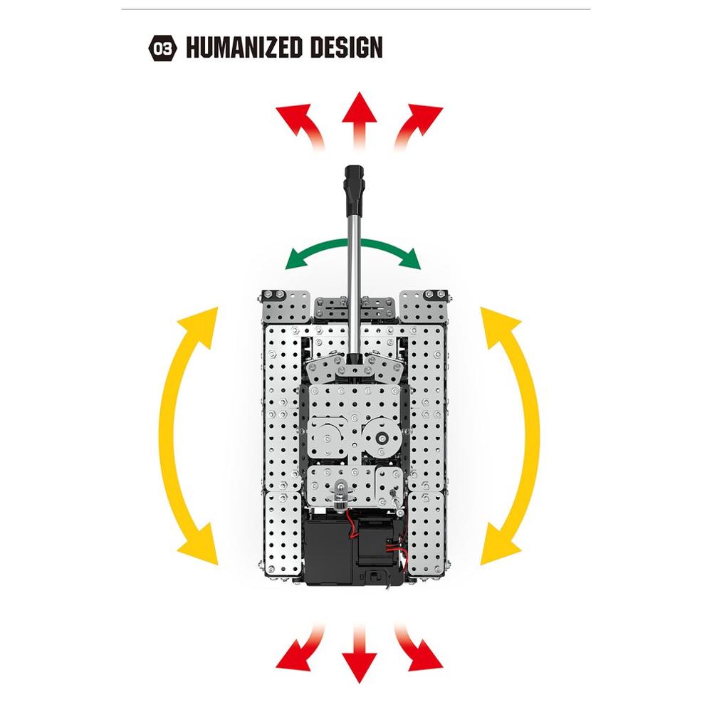 Hot 952PCS 2.4G RC Military Tank DIY Assembly set Stainless Steel Remote Control Model Toy for Kids Built-in 3.7V 300MAh battery