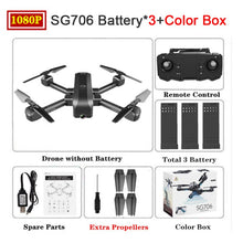 SG706 drone 4K WiFi 1080p dual camera quadcopter optical flow stability height RC helicopter RC toy drone with camera VS XS812