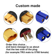 Amass XT60 to XT90 TRX XT30U EC3 EC5 4.0mm banana Female to Male Converter Adapter Plug For Lipo Battery RC Parts Custom Made