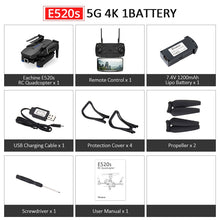 Eachine E520/ E520S One Battery GPS WIFI FPV Quadcopter With 4K/1080P HD Wide Angle Camera Foldable Altitude Hold RC Drone