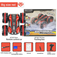 360 Rotate Remote Control Car RC Stunt Car 2 Sides Waterproof Driving on Water and Land Amphibious Electric Toys for Children