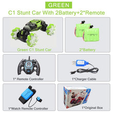 4WD RC Stunt Car Watch Control Gesture Induction Deformable Electric RC Drift Car Transformer Car Toys for Kids with LED Light