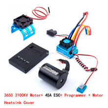 3650 3100KV Brushless Motor & 45A 60A 80A 120A Brushless ESC with Program Car Combo for 1:10 RC Car RC Boat Part