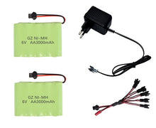 6v 3000mAh Battery and Charger For RC Cars Robots Tanks Gun Boats 6v NiMH Battery Aa 2400mah 6v Rechargeable Battery Pack