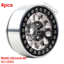 INJORA 4PCS Metal 1.9 Beadlock Wheel Rim 12-Spoke Wheel Hub for 1:10 RC Crawler Axial SCX10 II 90046 Traxxas TRX-4 Tamiya MST