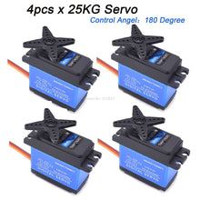 Waterproof 180/270 / 360 Degree 20KG 25KG 30kg 35kg Large Torque Digital Coreless Servo Aluminium Metal Gears 25T Arm For RC Car