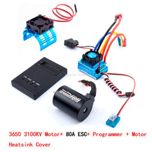 3650 3100KV Brushless Motor & 45A 60A 80A 120A Brushless ESC with Program Car Combo for 1:10 RC Car RC Boat Part