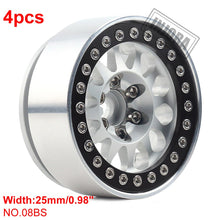 INJORA 4PCS Metal 1.9 Beadlock Wheel Rim 12-Spoke Wheel Hub for 1:10 RC Crawler Axial SCX10 II 90046 Traxxas TRX-4 Tamiya MST