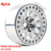 INJORA 4PCS Metal 1.9 Beadlock Wheel Rim 12-Spoke Wheel Hub for 1:10 RC Crawler Axial SCX10 II 90046 Traxxas TRX-4 Tamiya MST