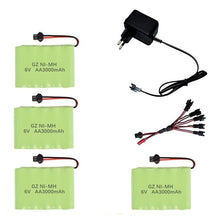 6v 3000mAh Battery and Charger For RC Cars Robots Tanks Gun Boats 6v NiMH Battery Aa 2400mah 6v Rechargeable Battery Pack