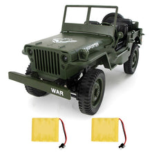 JJRC Q65 1:10 RC Car 2.4G 4WD Convertible Remote Control Light Jeep Four-Wheel Drive Off-Road Military Climbing Car Toy Kid Gift