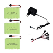 6v 3000mAh Battery and Charger For RC Cars Robots Tanks Gun Boats 6v NiMH Battery Aa 2400mah 6v Rechargeable Battery Pack