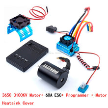 3650 3100KV Brushless Motor & 45A 60A 80A 120A Brushless ESC with Program Car Combo for 1:10 RC Car RC Boat Part