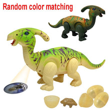 Electric Light Sound Projection Egg-Laying Dinosaur Animal Model Walking Robot Kids Toy Gift for Birthday Christmas Festival