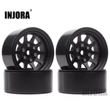 INJORA 107g/pcs Metal Alloy 1.9 Beadlock Wheel Rims for 1:10 RC Crawler Axial SCX10 90046 Traxxas TRX4 Redcat GEN8