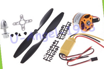 A2212 1000KV 2200 Brushless Outrunner Motor +SimonK 30A ESC+1045 Propeller(1 pair) Quad-Rotor Set for RC Aircraft Multicopter