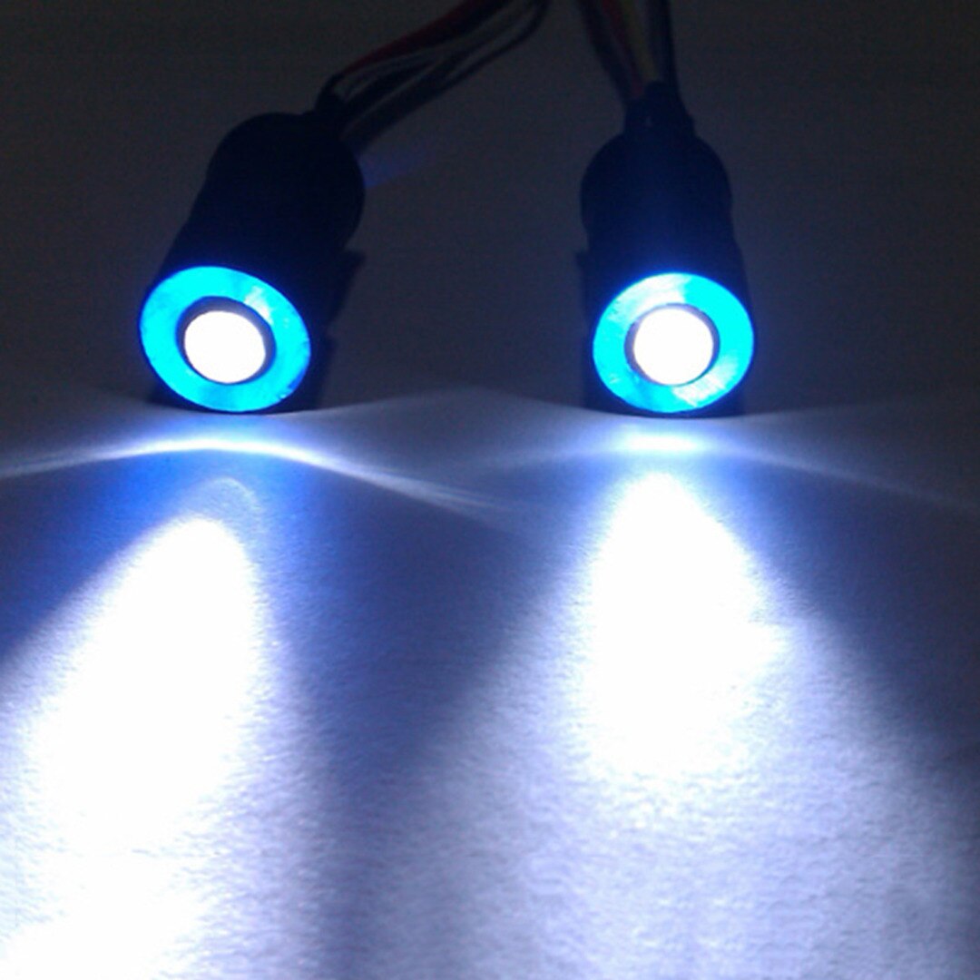 2 LEDs 10mm/13mm Red White Blue Yellow Green Angel Eyes LED Headlight Light For 1/10 RC Cars Truck