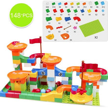 Building Blocks Kit DIY Plastic Marble Race Run Maze Track Funnel Slide Assemble Blocks Toy Education Toys for kids Gift