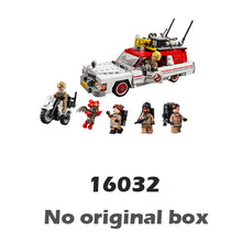 586pcs Ghostbusters Ecto-1 & 2 Movie Police cars 16032 Model Building Blocks Assemble Bricks Children Sets Compatible With Lego