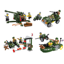 Enlighten Building Block Military Battle Sea Force Coastal Action Submarine 12 Figures 453pcs Educational Bricks Toy Boy Gift