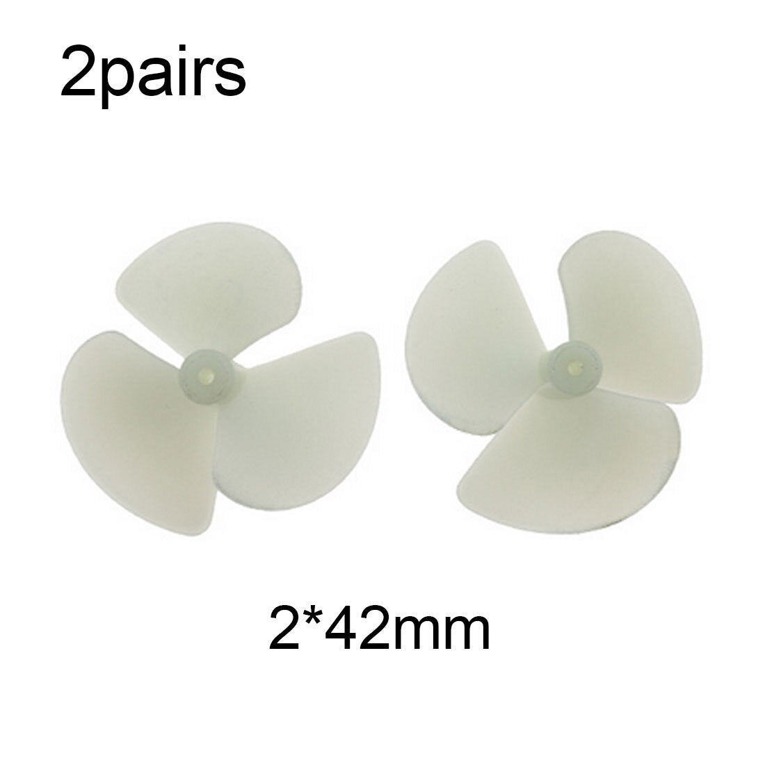 2pairs Rc Boat DIY 2mm Propellers D36mm / D42mm 3 Blades CW / CCW Electric Nylon Prop / Screw For Rc Boats Models 2mm Shafts