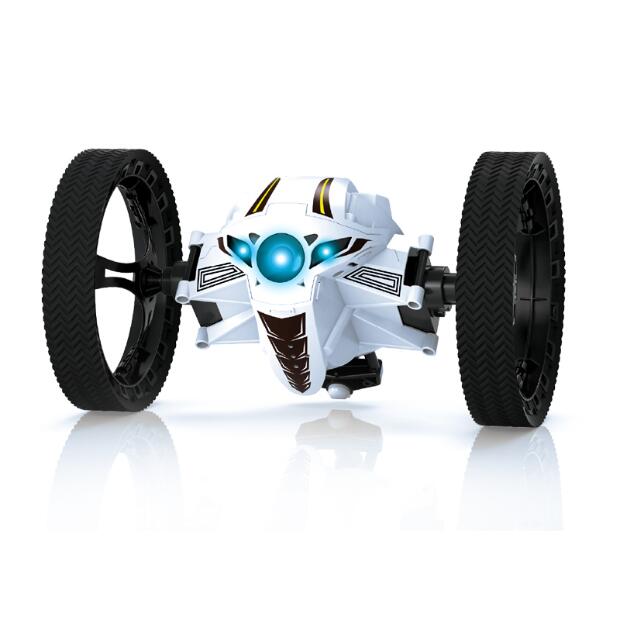 New RC Car Bounce Car Robot Bounce with Flexible Wheels 2.4G Remote Control Jumping Car with LED Light RC Robot Car Toys Gifts
