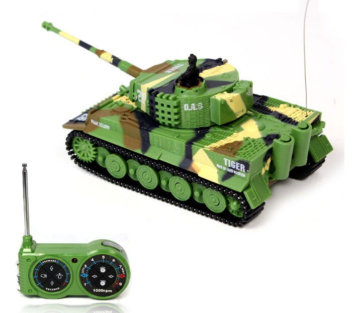 JSXuan Simulation German RC Tiger Tank 14 CH 1:72 Remote Control Simulated Panzer Mini RC Tanks For Child Toy kids gift