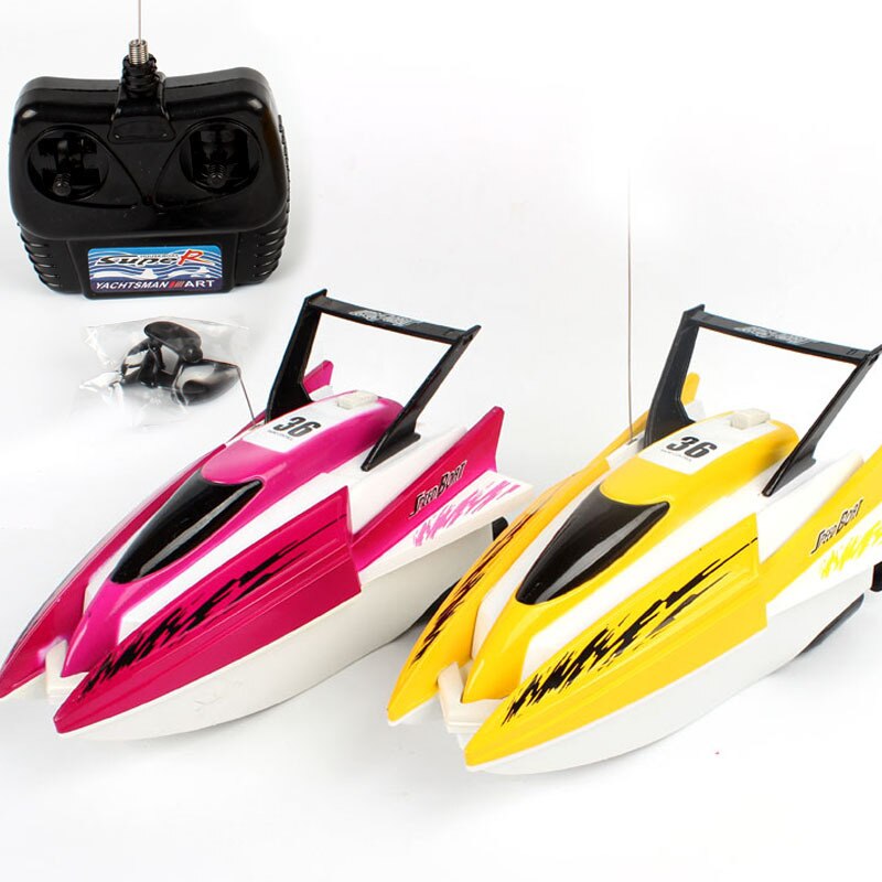 4-channel RC Boat Plastic Electric Remote Control Speedboat Double Motor Remote Control Speed Boat Children Birthday Toy Gift