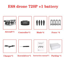 E68 drone HD wide angle 4K WIFI 1080P FPV drone video live recording Quadcopter height to maintain drone cameraVS e58 drone
