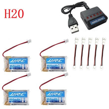 Original JJRC H20 battery 3.7V 150mAh For JJRC H20 Syma S8 M67 U839 RC Quadcopter Parts 3.7V Lipo Battery and Charger (6 IN 1)